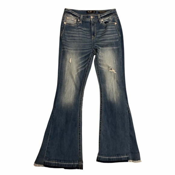 Miss Me Denim - Miss Me Distressed Blue Straight Leg Jeans